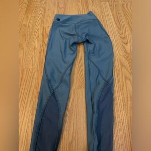 Five Dancewear. YM leggings. Mesh panels in back. Blue.